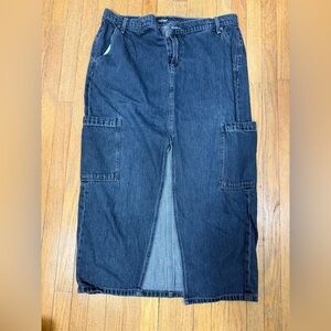 Old Navy Dark Blue Denim Pencil Skirt